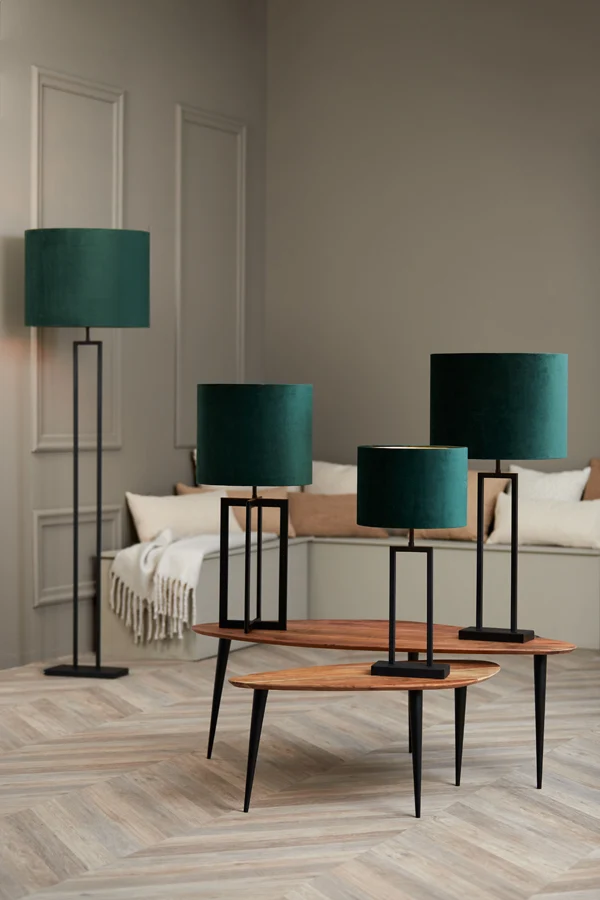 Shade cylinder 35-35-30 cm VELOURS dutch green