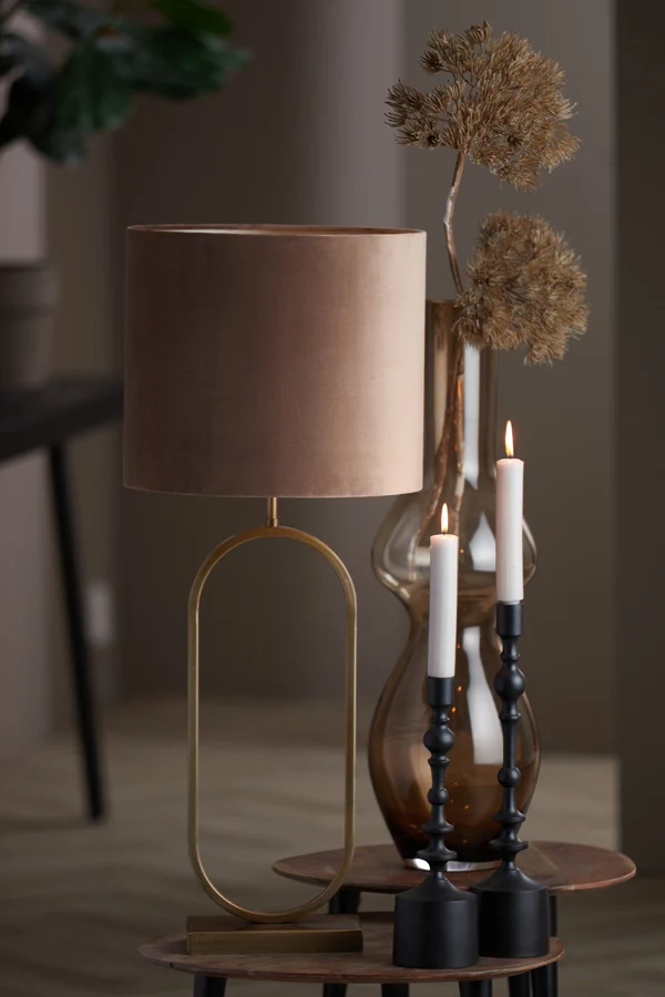 Shade cylinder 35-35-30 cm VELOURS chocolate brown