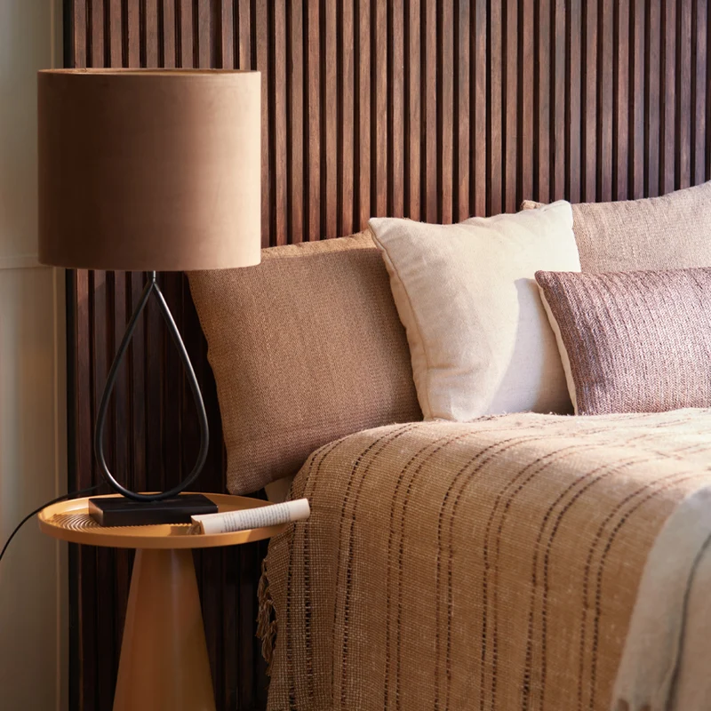 Shade cylinder 35-35-30 cm VELOURS chocolate brown