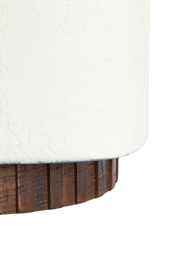 Side table 37x34x45 cm SEDDON cream+wood brown