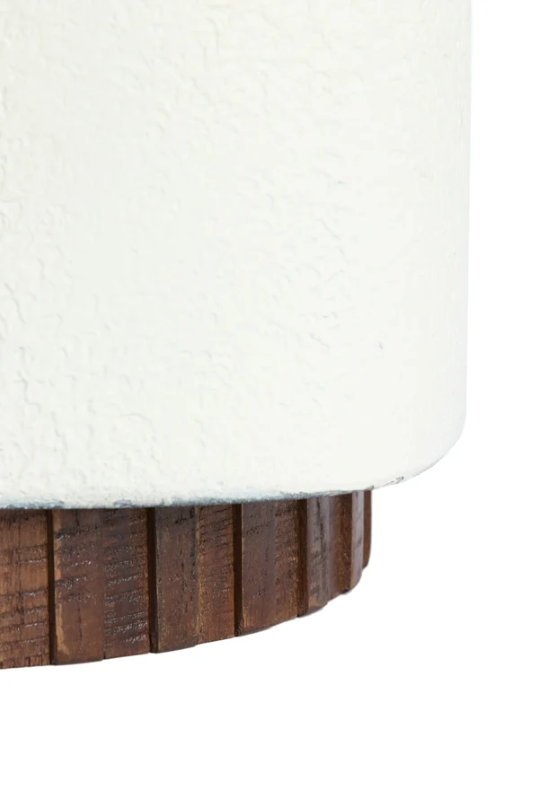 Side table 37x34x40 cm SEDDON cream+wood brown