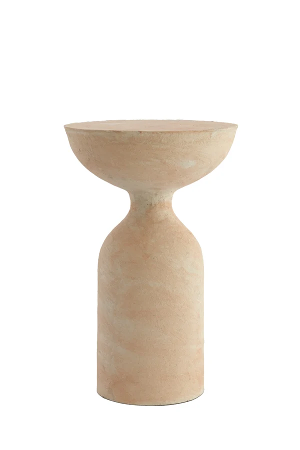 Side table 36x56 cm MURLA papier mâché beige