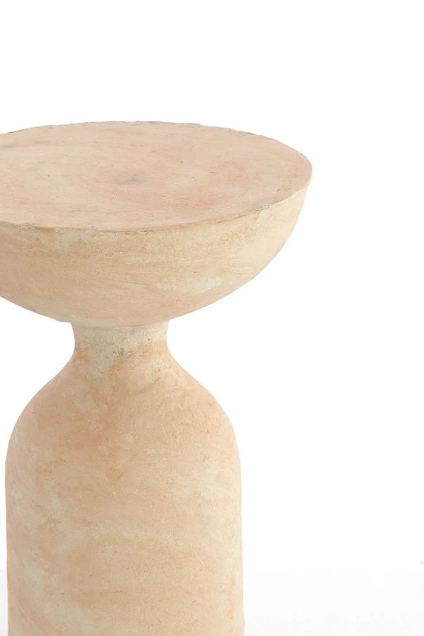 Side table 36x56 cm MURLA papier mâché beige