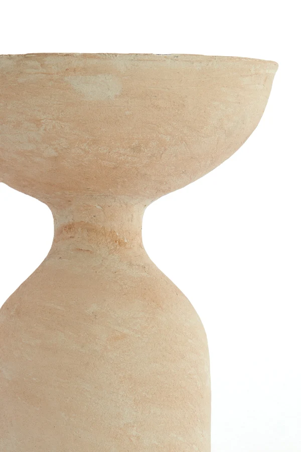 Side table 36x56 cm MURLA papier mâché beige
