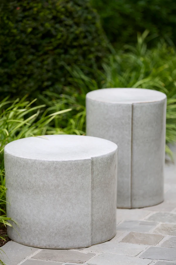 Side table 42x34 cm CHULILLA ceramics grey