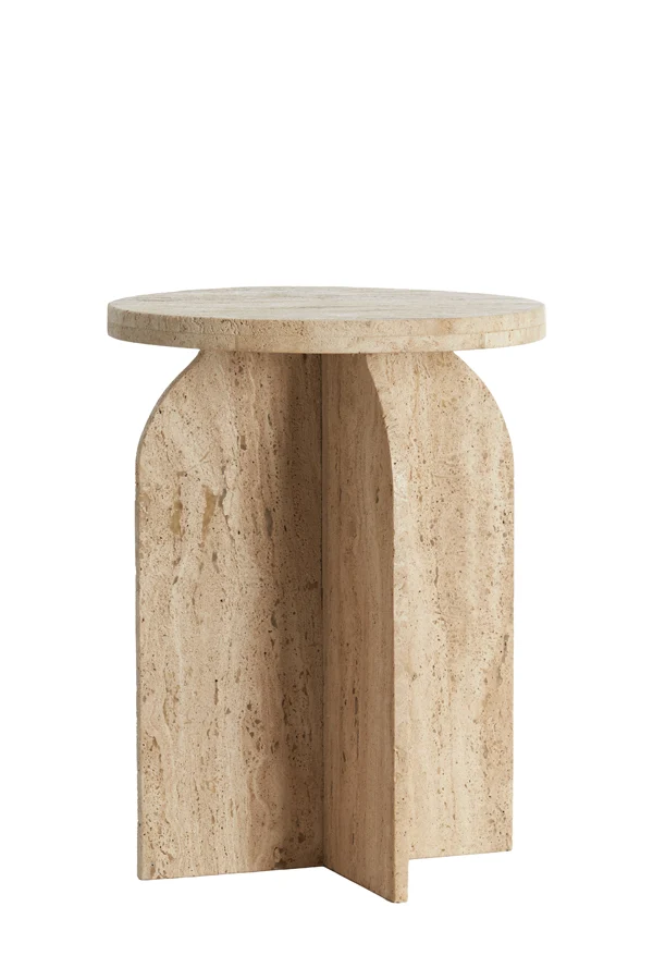 Side table 41x56 cm OTINIA travertine sand