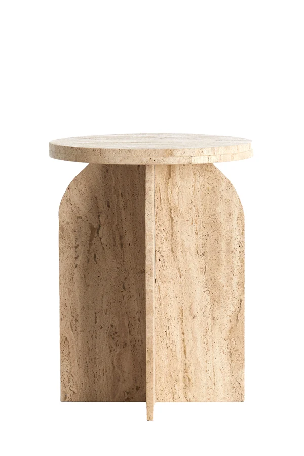 Side table 41x56 cm OTINIA travertine sand