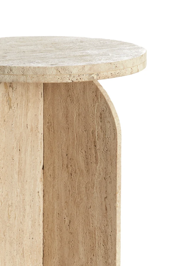 Side table 41x56 cm OTINIA travertine sand