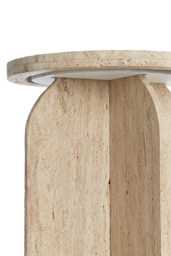 Side table 41x56 cm OTINIA travertine sand