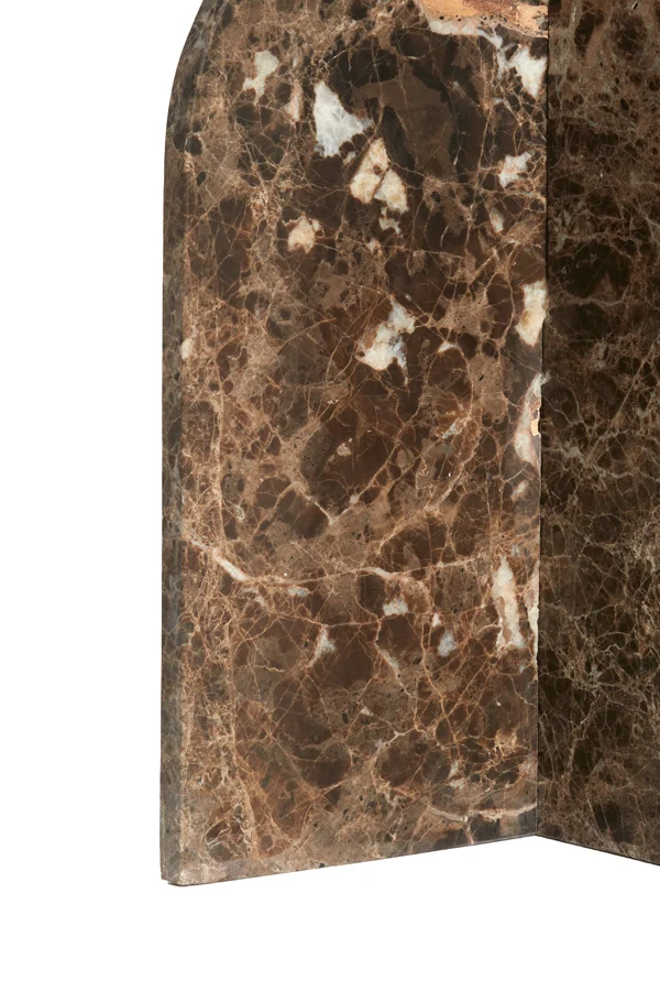 Side table 41x56 cm OTINIA marble dark brown