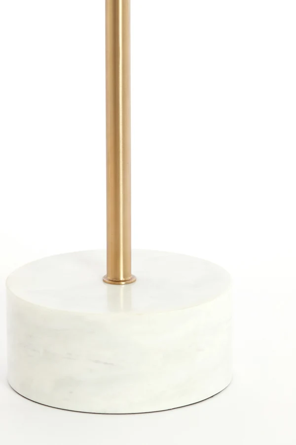 Side table 41x53 cm CIVITA marble white+antique bronze