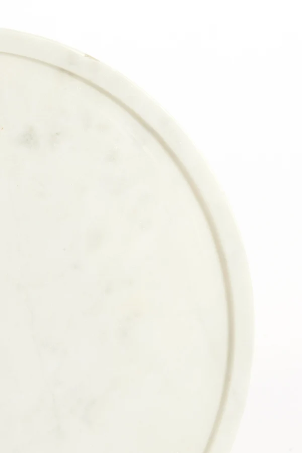 Side table 41x53 cm CIVITA marble white+antique bronze