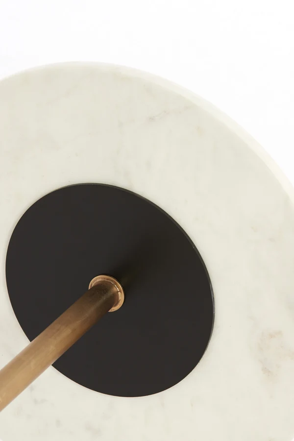 Side table 41x53 cm CIVITA marble white+antique bronze