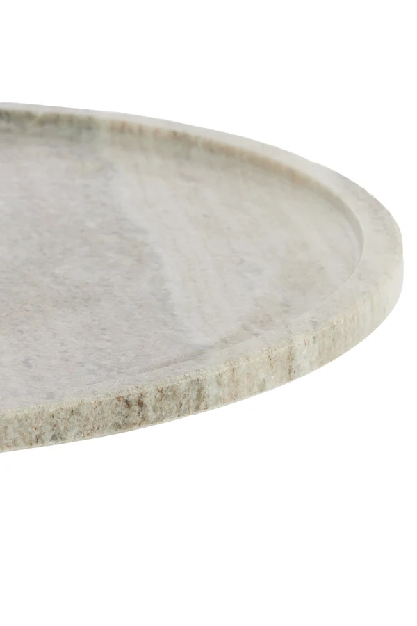 Side table 41x53 cm CIVITA marble sand-grey+drk bronz-bronz