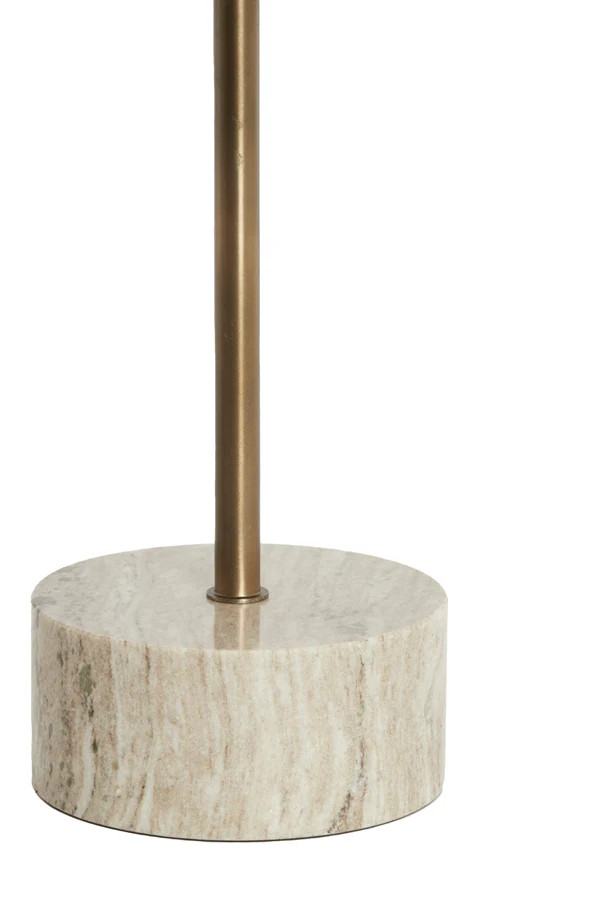 Side table 41x53 cm CIVITA marble sand-grey+drk bronz-bronz