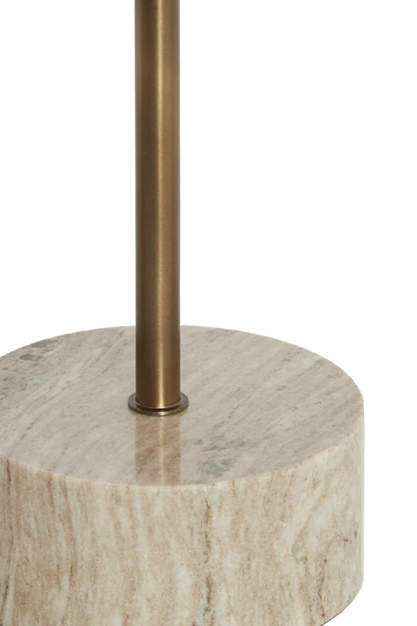 Side table 41x53 cm CIVITA marble sand-grey+drk bronz-bronz