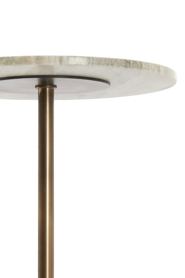 Side table 41x53 cm CIVITA marble sand-grey+drk bronz-bronz
