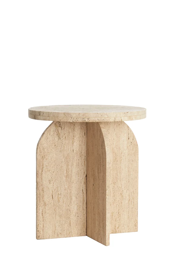 Side table 41x48 cm OTINIA travertine sand