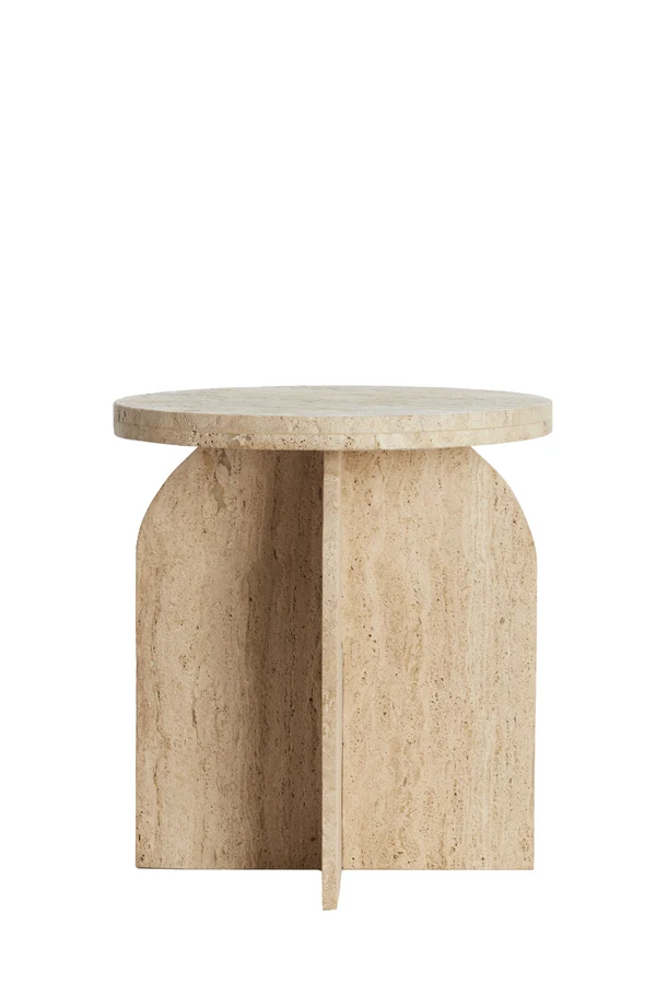 Side table 41x48 cm OTINIA travertine sand