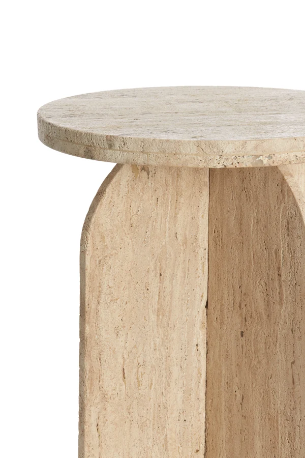 Side table 41x48 cm OTINIA travertine sand