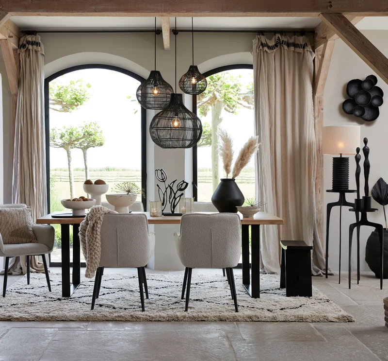 Rug 300x200 cm XAMURI natural-black