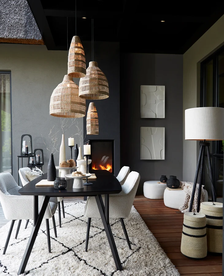 Rug 300x200 cm XAMURI natural-black