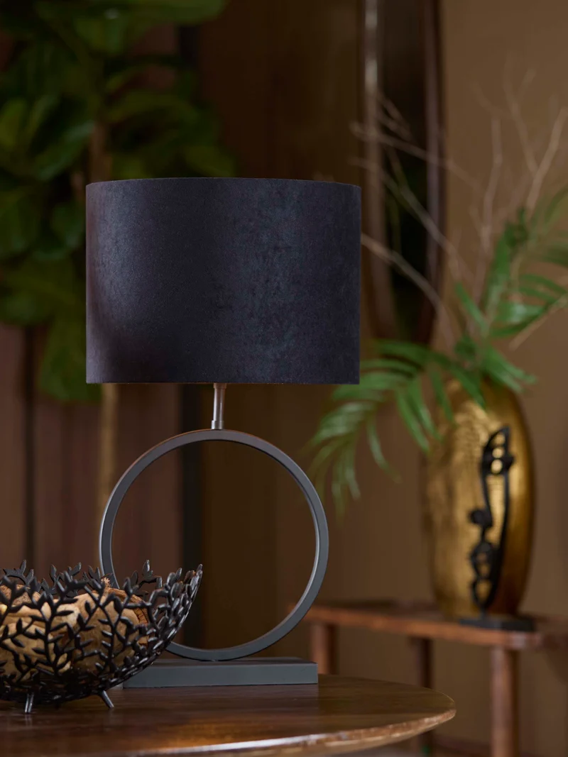 Shade cylinder 35-35-25 cm VELOURS black-taupe