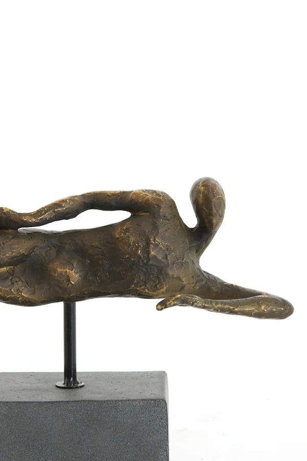 Ornament on base 35x8x19 cm PETE antique bronze+matt black