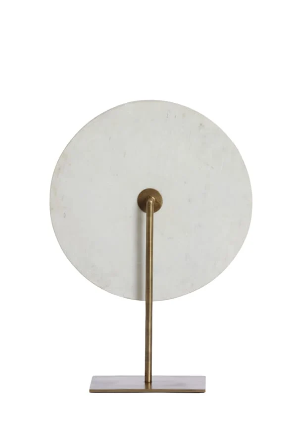 Ornament on base 35x12x50 cm YVO marble white+antique bronze