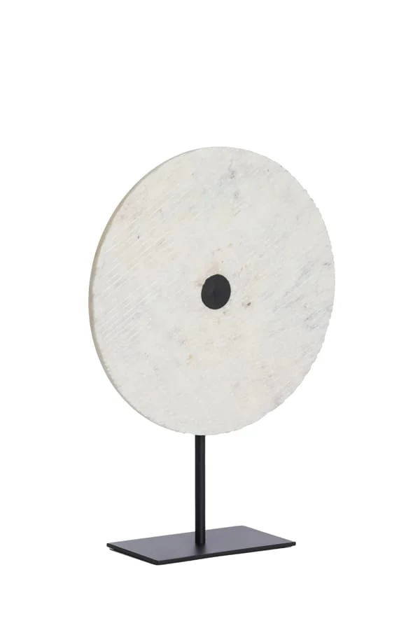 Ornament on base 35x12x50 cm YFKE marble white+matt black