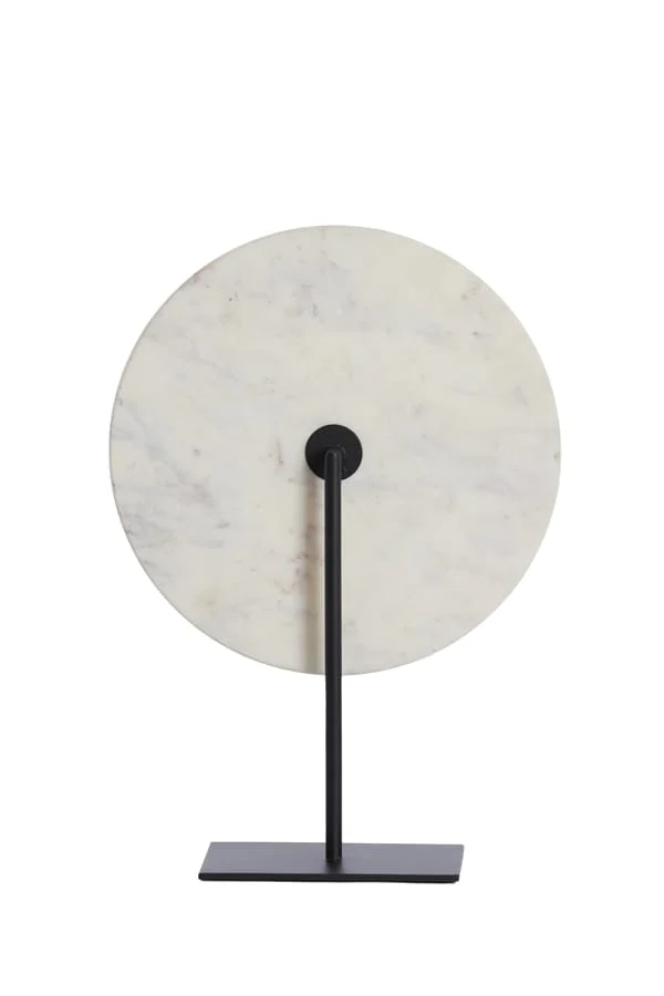 Ornament on base 35x12x50 cm YFKE marble white+matt black