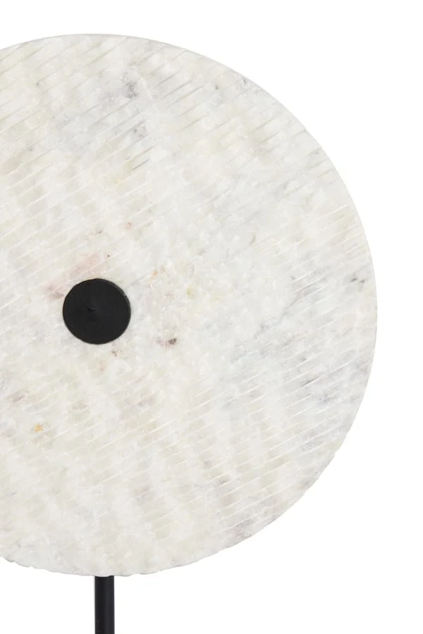 Ornament on base 35x12x50 cm YFKE marble white+matt black