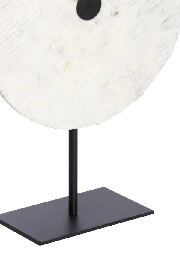 Ornament on base 35x12x50 cm YFKE marble white+matt black