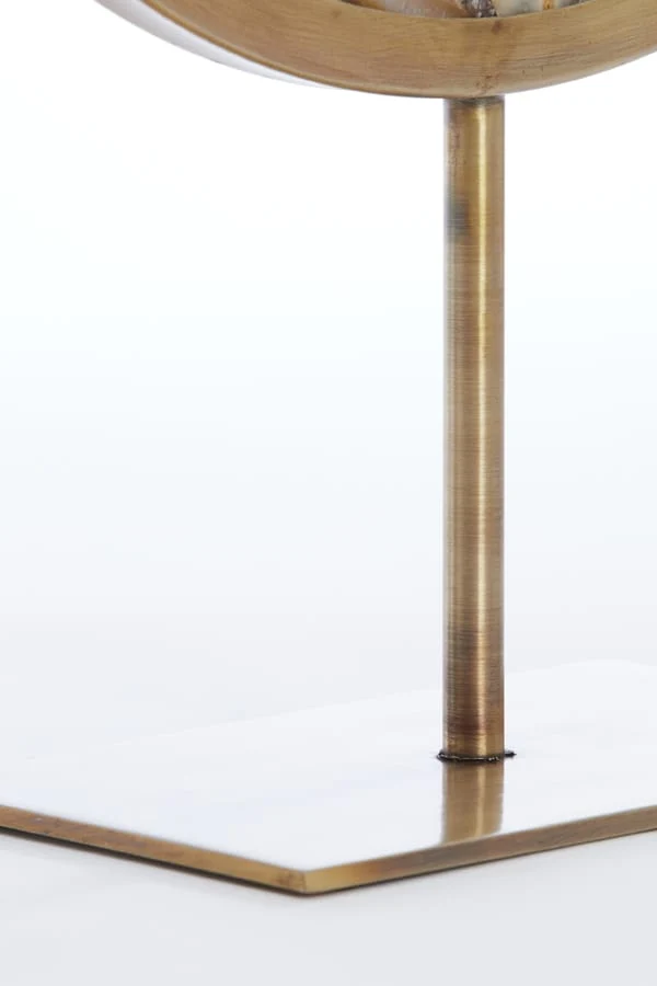 Ornament on base 35x12x50 cm GOUYA yellow agate+antiq bronz