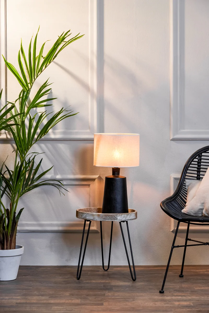 Shade cylinder 30-30-21 cm BRESKA pearl white