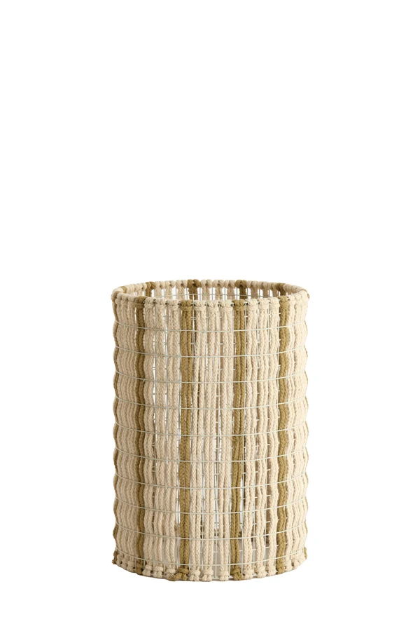 Shade cylinder 26-26-36,5 cm SIMBELIN cream+olive green