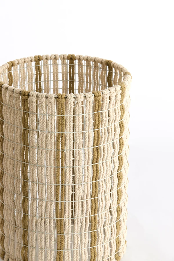 Shade cylinder 26-26-36,5 cm SIMBELIN cream+olive green