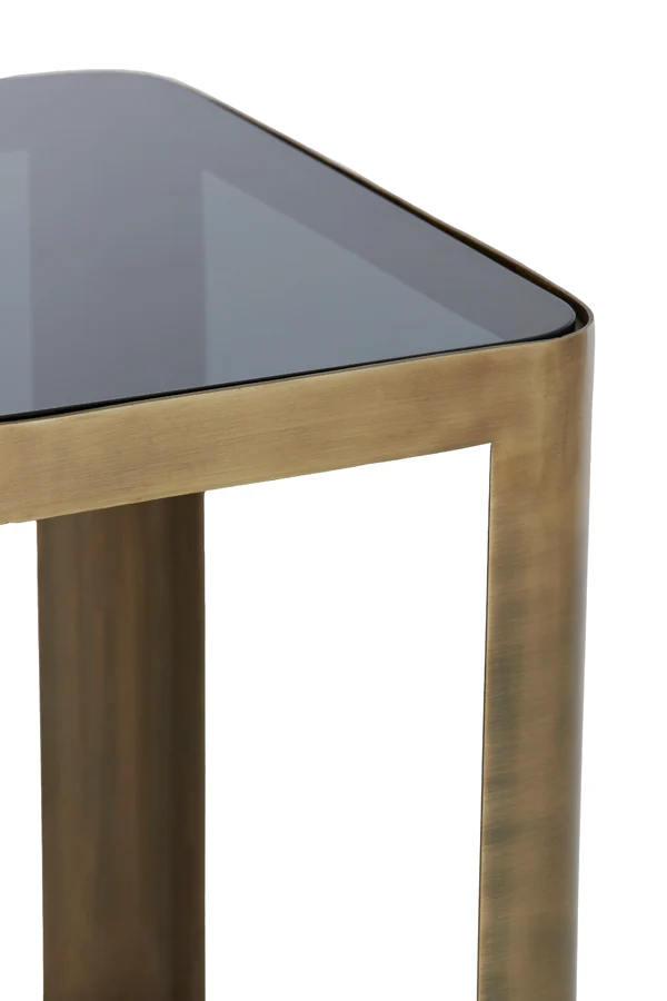 Pillar S/2 30x30x80+35x35x100 cm OXE ant bronze+smoked glass