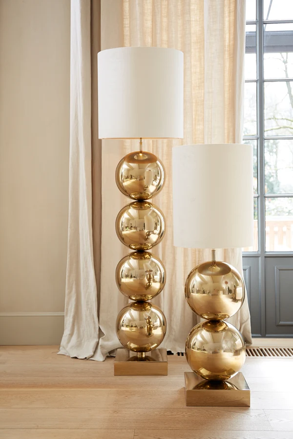 Shade cylinder 50-50-49 cm VELOURS off white