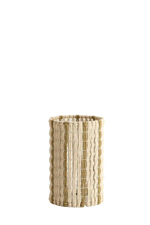Shade cylinder 21-21-31,5 cm SIMBELIN cream+olive green