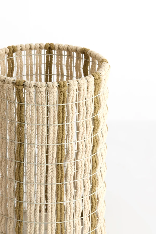 Shade cylinder 21-21-31,5 cm SIMBELIN cream+olive green