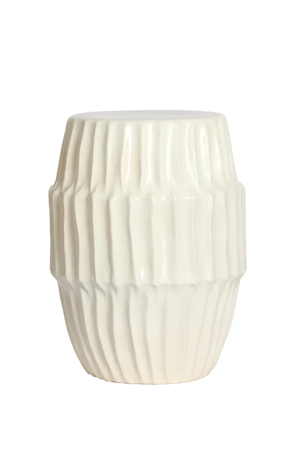 Side table 40x52 cm ISILI ceramics matt white