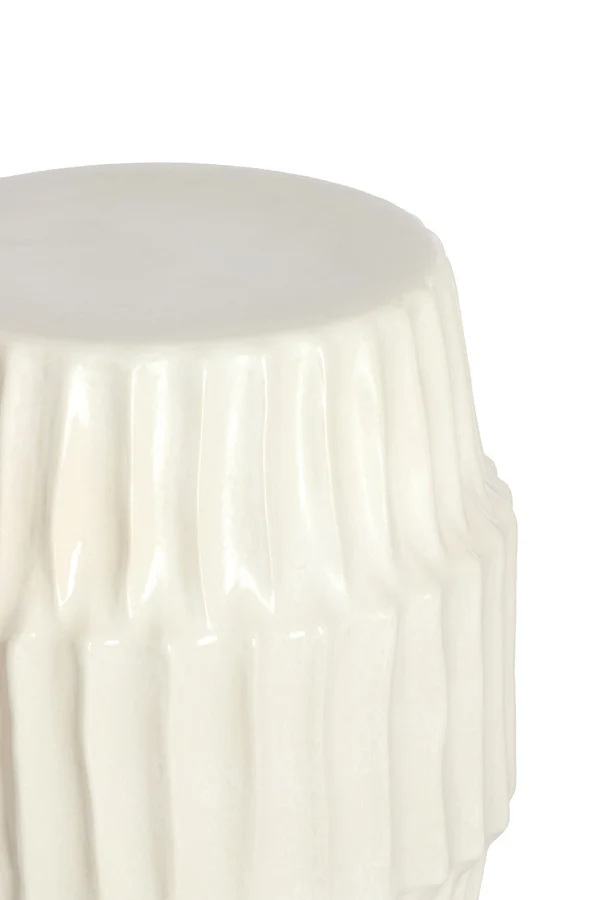 Side table 40x52 cm ISILI ceramics matt white