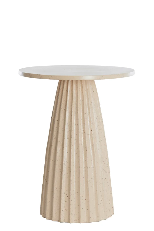 Side table 40x51 cm VEGLIA matt sand+light brown spotted