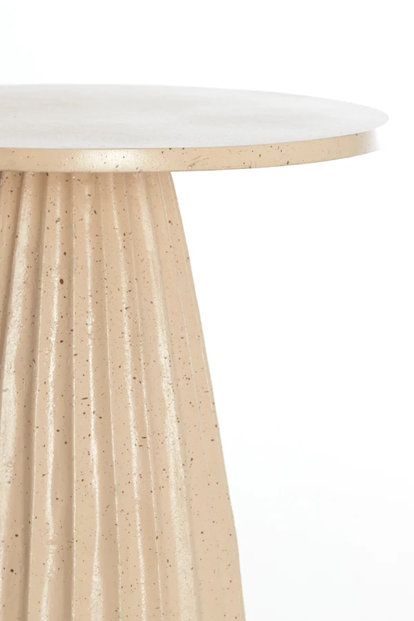 Side table 40x51 cm VEGLIA matt sand+light brown spotted