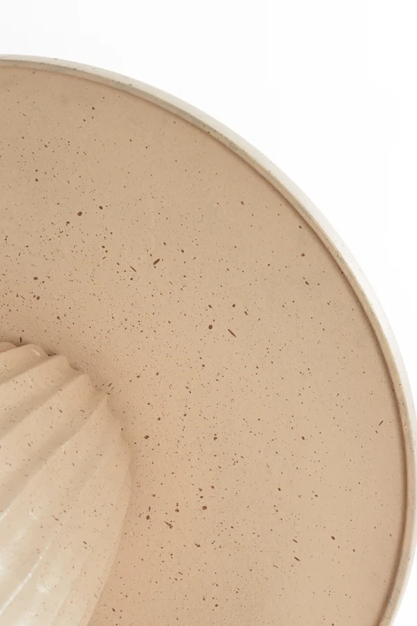Side table 40x51 cm VEGLIA matt sand+light brown spotted
