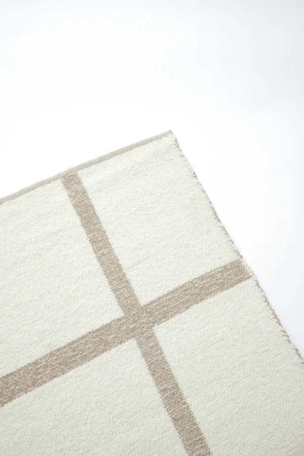 Rug 300x200 cm BUKIT wool cream+jute natural