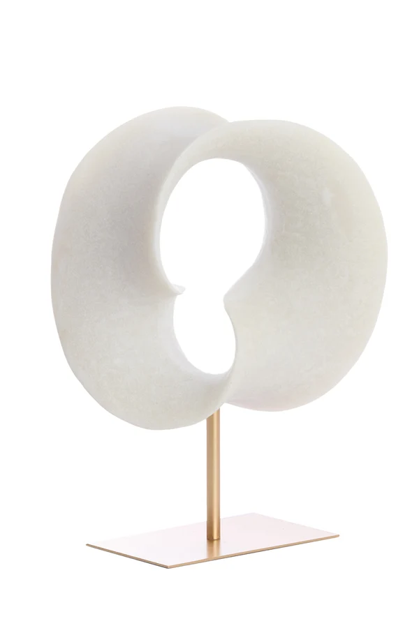 Ornament on base 34x18x43 cm VODICE cream+antique bronze