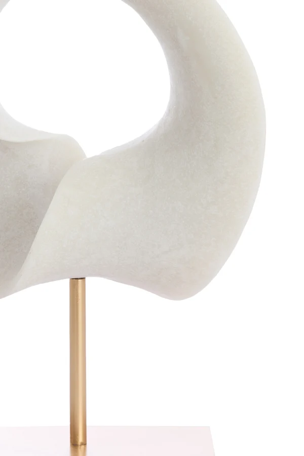 Ornament on base 34x18x43 cm VODICE cream+antique bronze