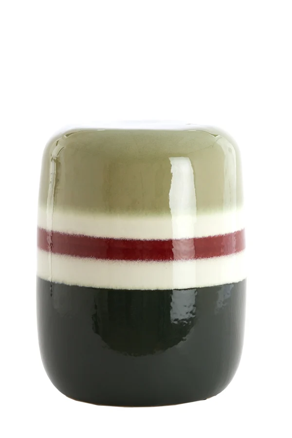 Side table 34x46,5 cm FRANCA ceramics green-eggplant